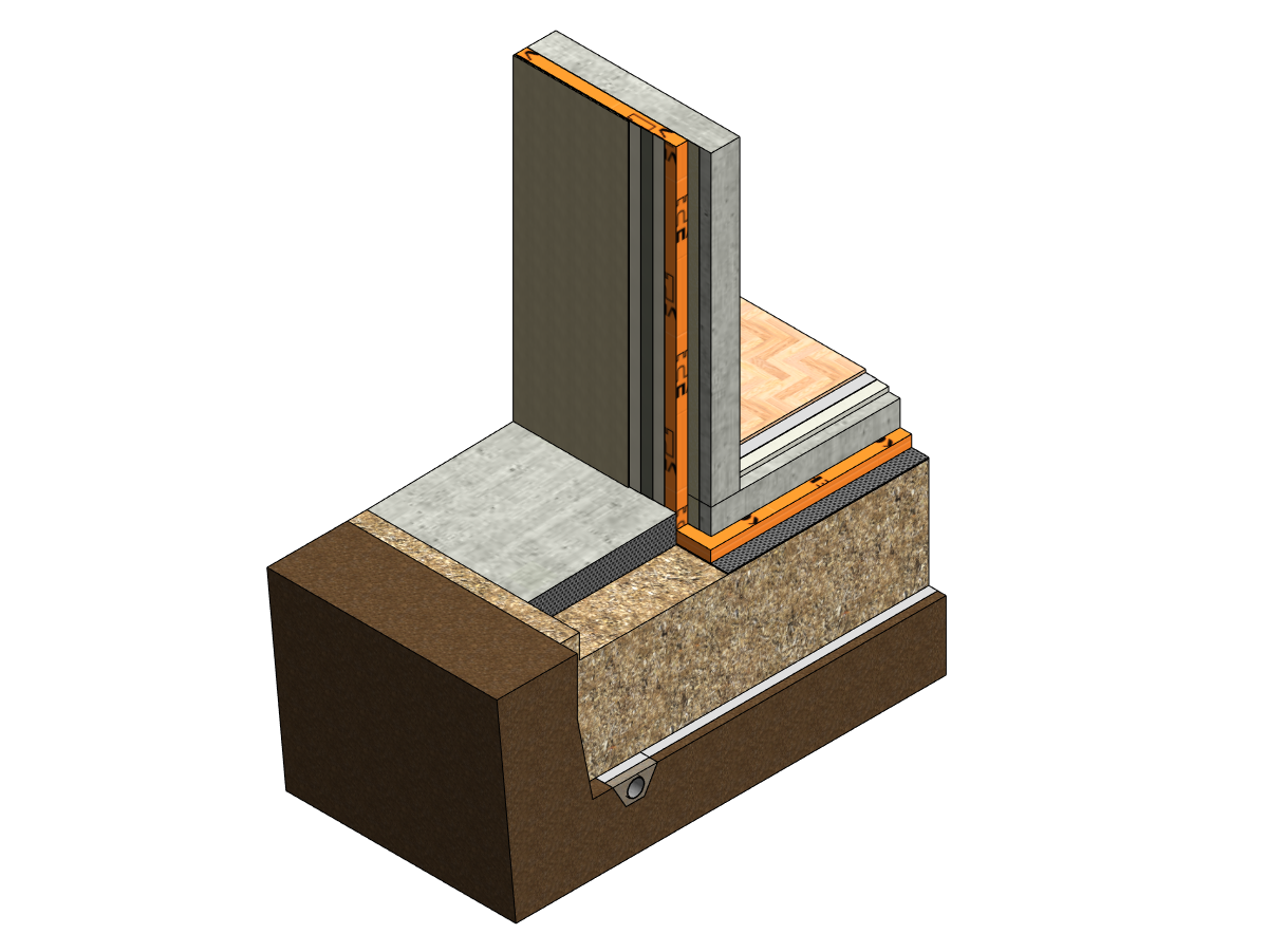Плитный фундамент с нижней теплоизоляцией
